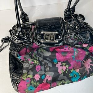 Gia Milani Paisley Purse Purple Snap Closure